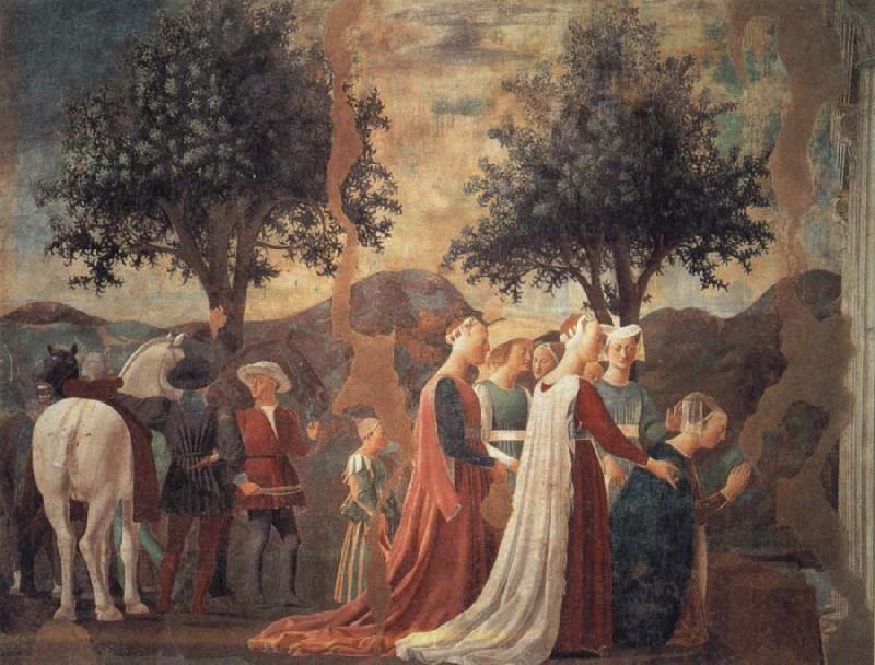 Piero della Francesca Die Konigin von Saba betet das Kreuzesholz an oil painting picture